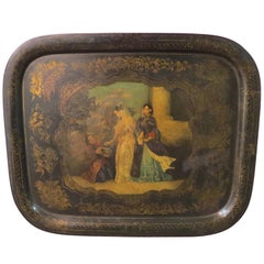 Antique 19th Century French Tole Tray