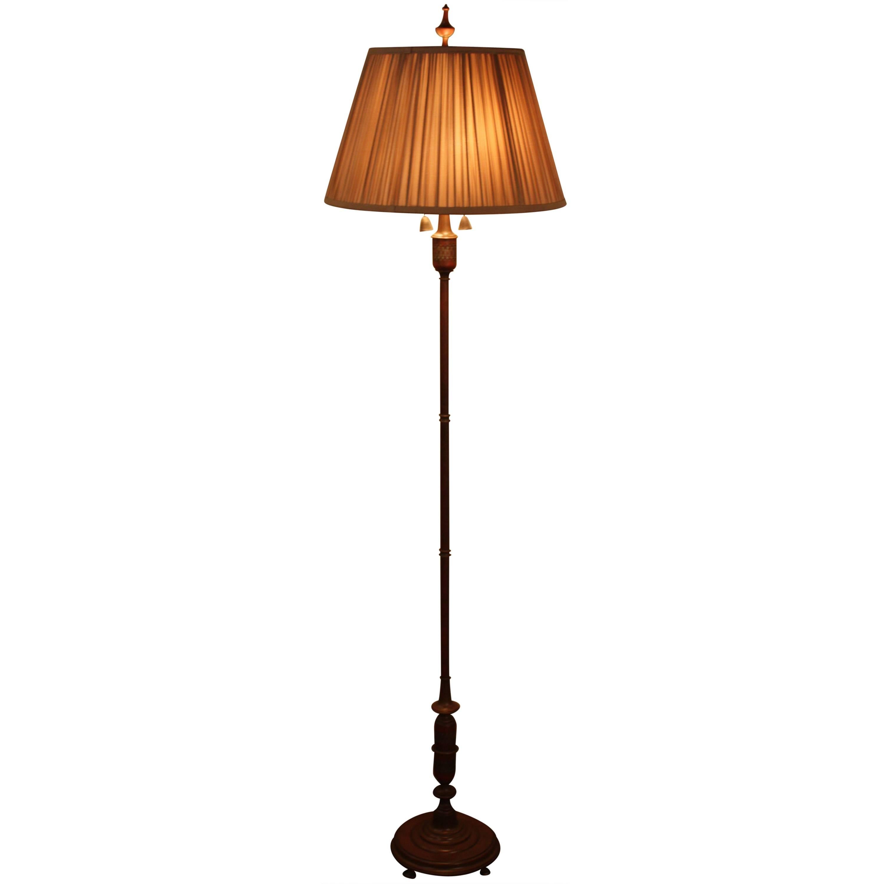 American 1920s Bronze Floor Lamp