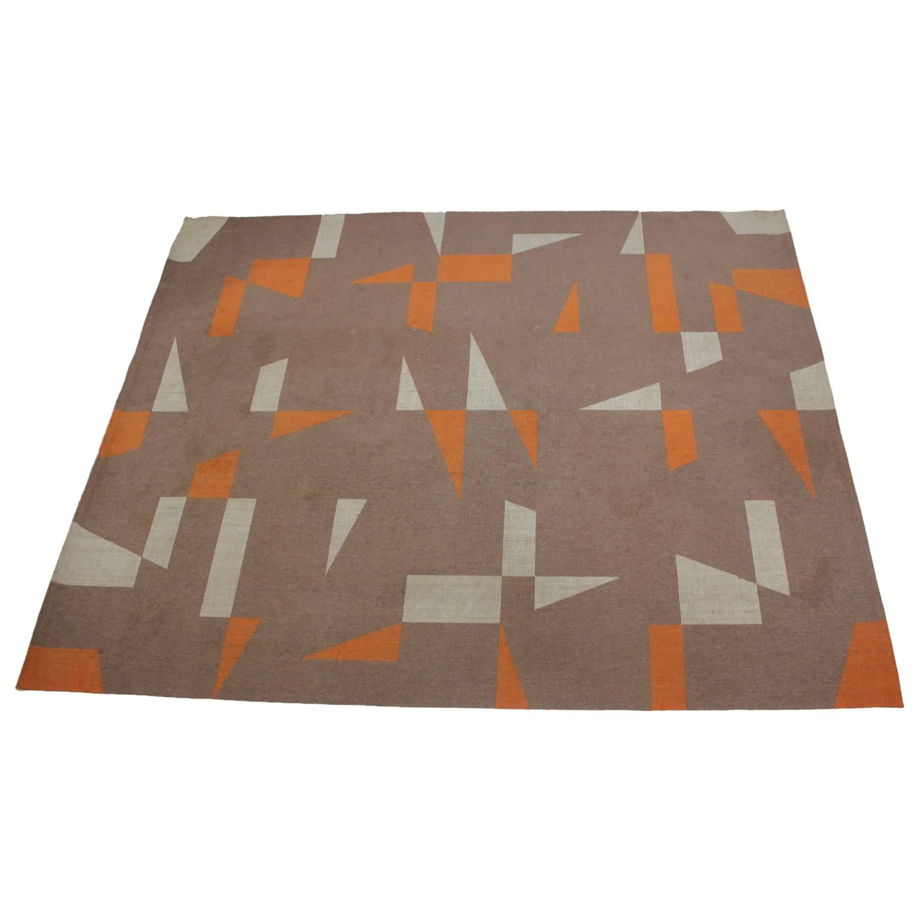 Midcentury Design Geometric Carpet or Rug For Sale
