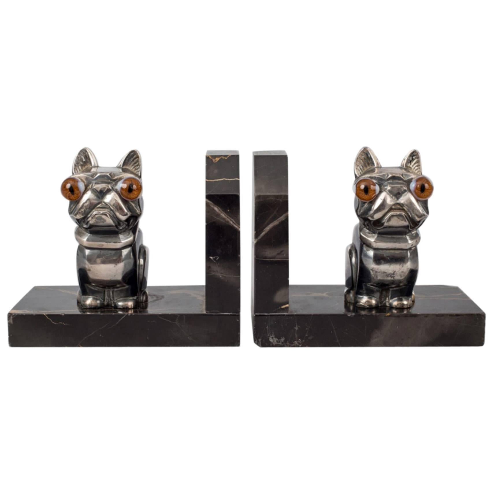 Pair of French Art Deco Bookends by H. Moreau "Hippolyte François Moreau" For Sale