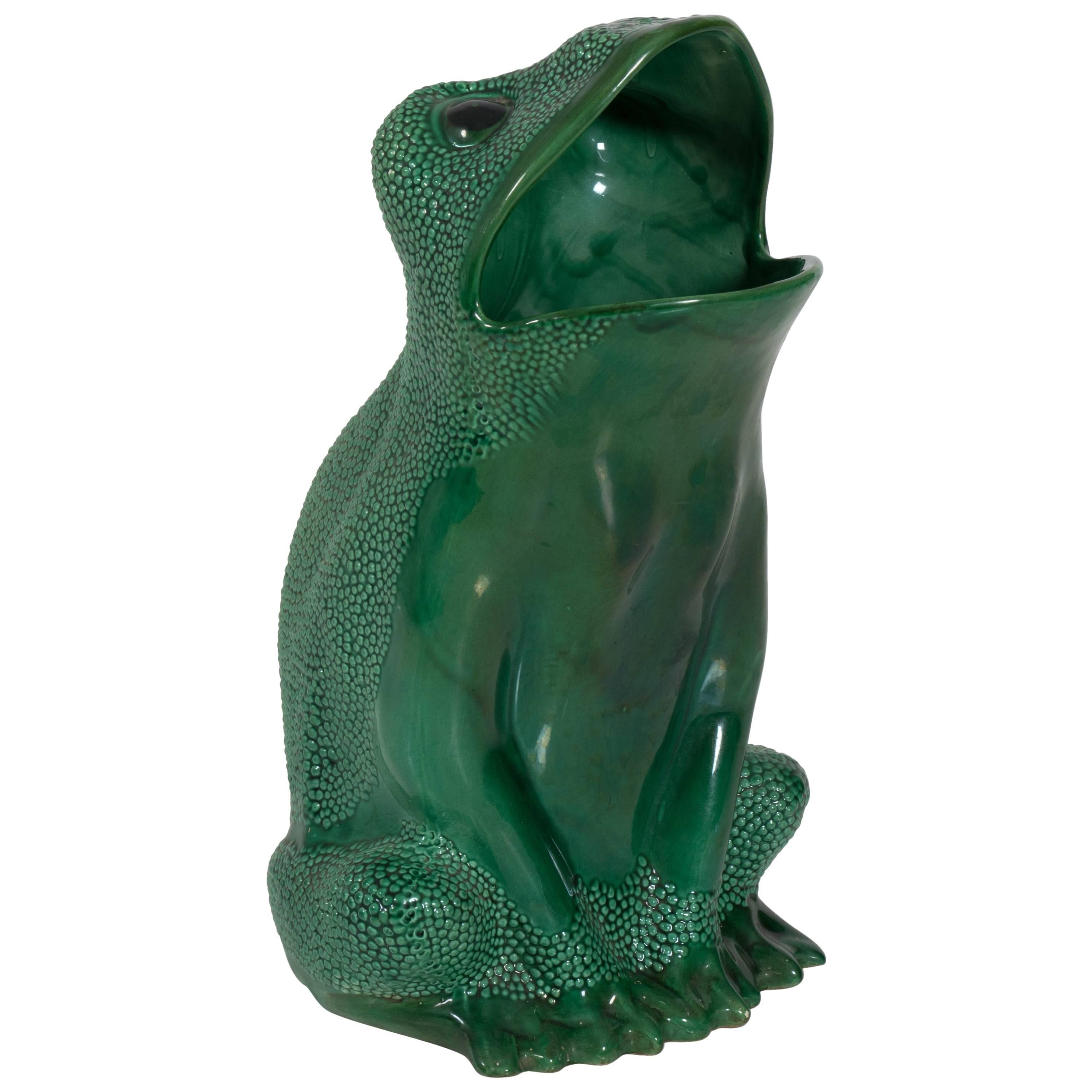 Italian Green Frog Umbrella Stand by Gumps