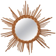 Spanish Rattan Sun Mirror #2