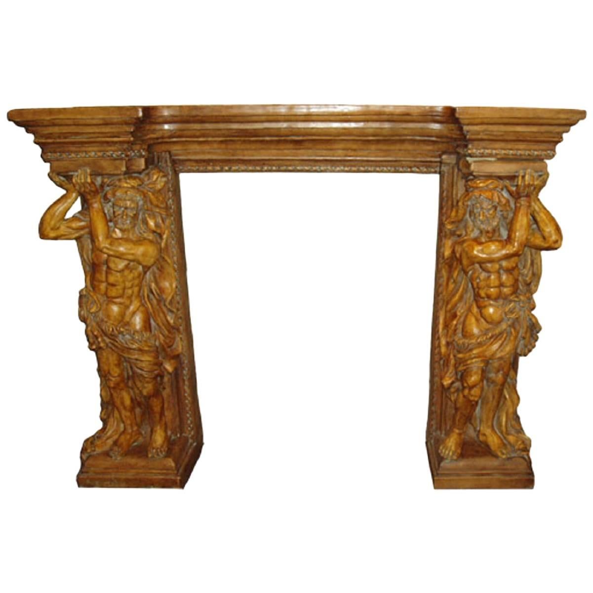 Cast Terracotta Fireplace Mantle - FREE LOCAL DELIVERY For Sale