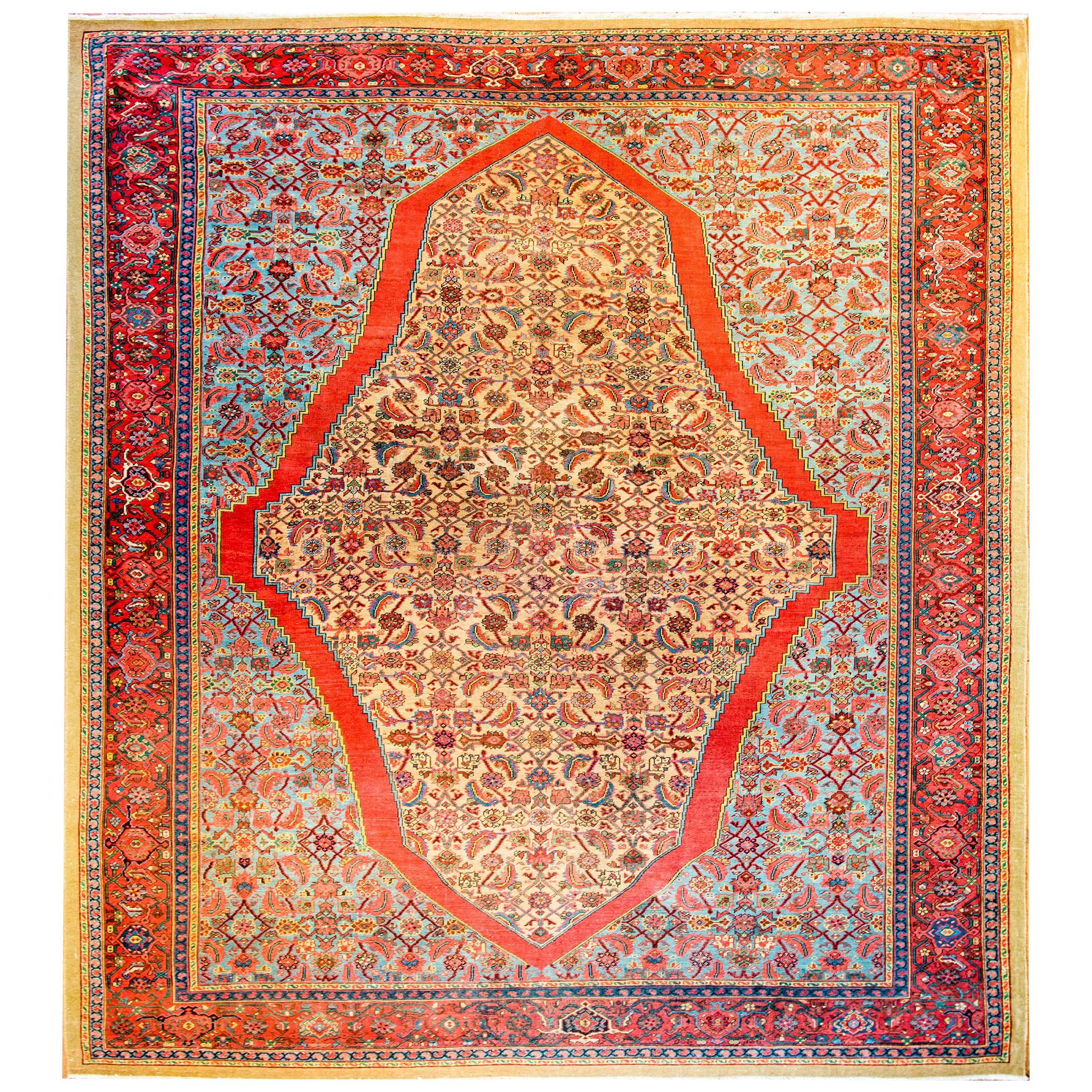 Incroyable tapis Bakshaish du début du XXe siècle