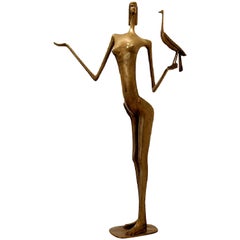 "Lady of the Arc" Monumental Bronze Sculpture by Itzik Asher