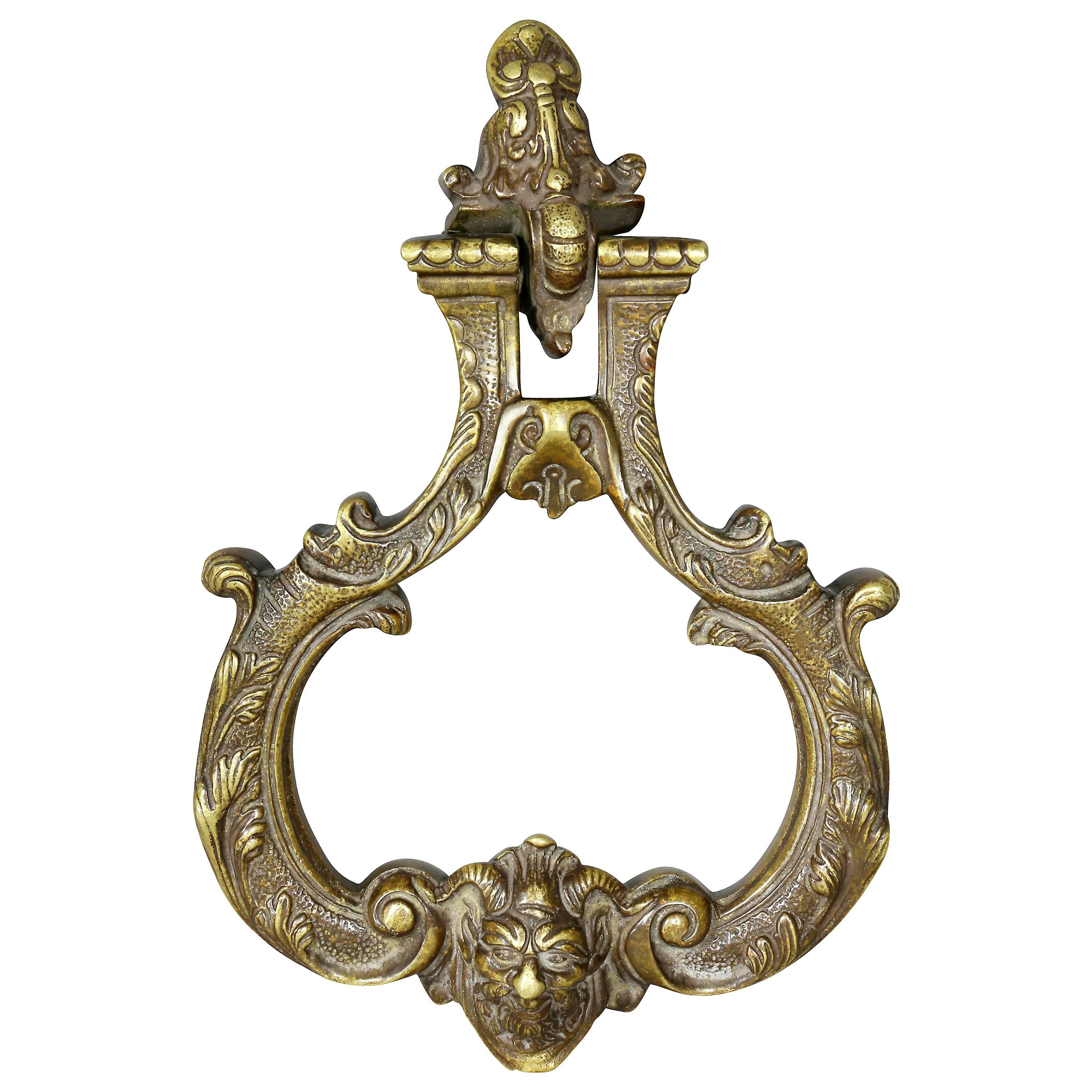 Italian Bronze Door Knocker For Sale