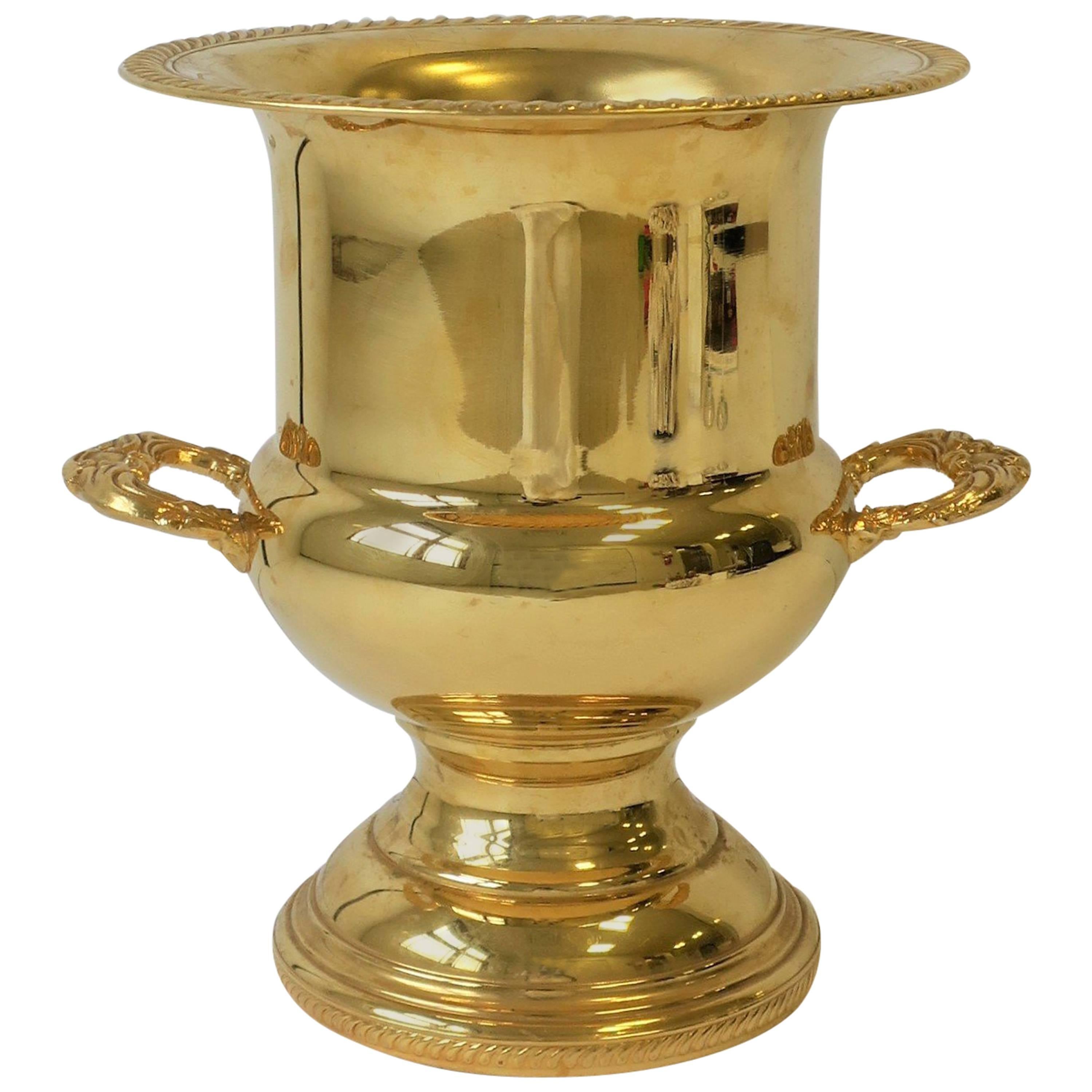 Gold Champagne or Wine Cooler Ice Bucket