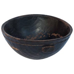 Tribal Wooden Bowl, Handhewn, from Mali, Mid-20th Century