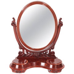 Quality Antique Victorian Mahogany Dressing Table Mirror