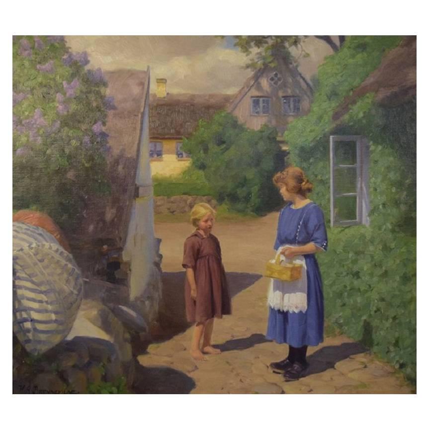 Brendekilde Hans Andersen, Important Danish Artist, Summer Idyll