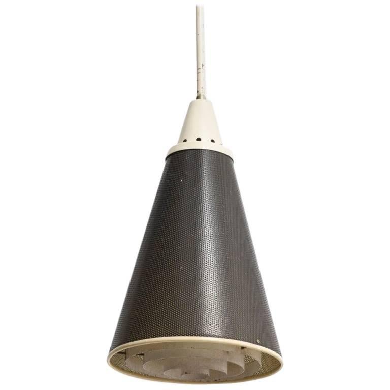 Lampe à suspension Perfolux en métal au design néerlandais des années 1950 par Hiemstra Evolux en vente