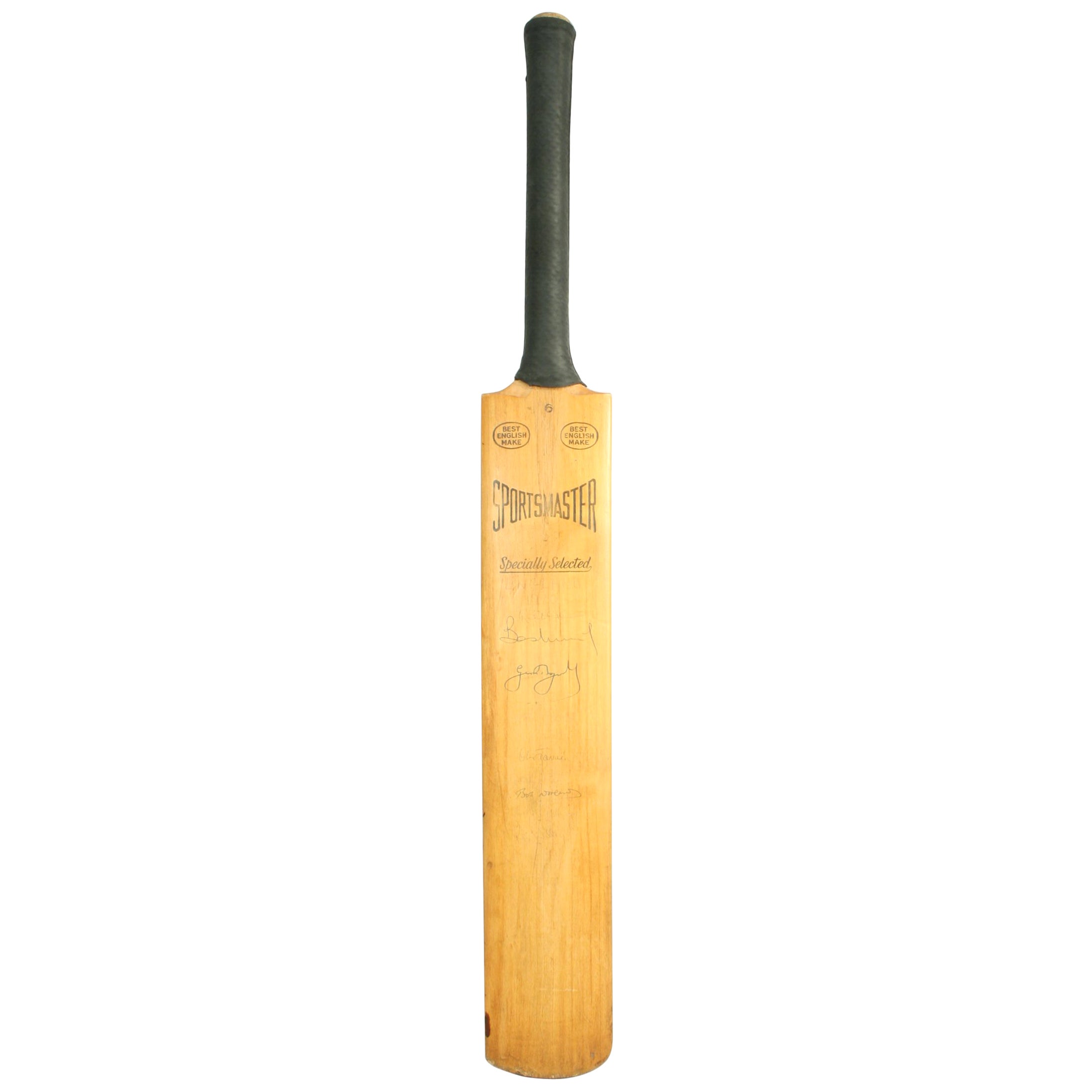 Vintage Sykes 'Don Bradman' Autograph Cricket Bat For Sale at 1stDibs