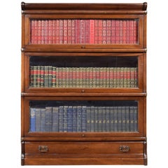 Mahogany Globe Wernicke Three Section Bookcase