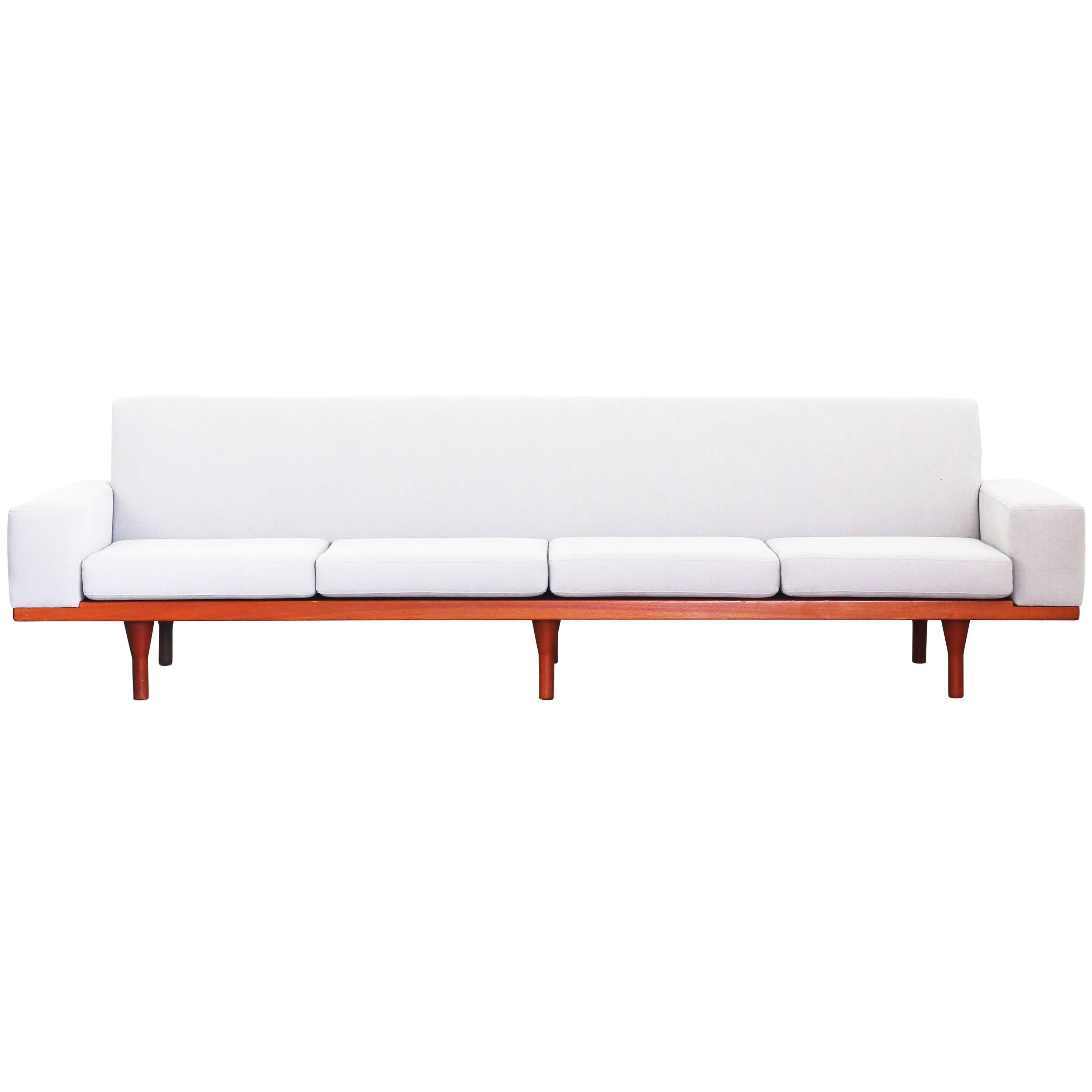 Rare Sofa by Illum Wikkelsoe Wikkelso for Søren Willadsen Teak New Upholstery