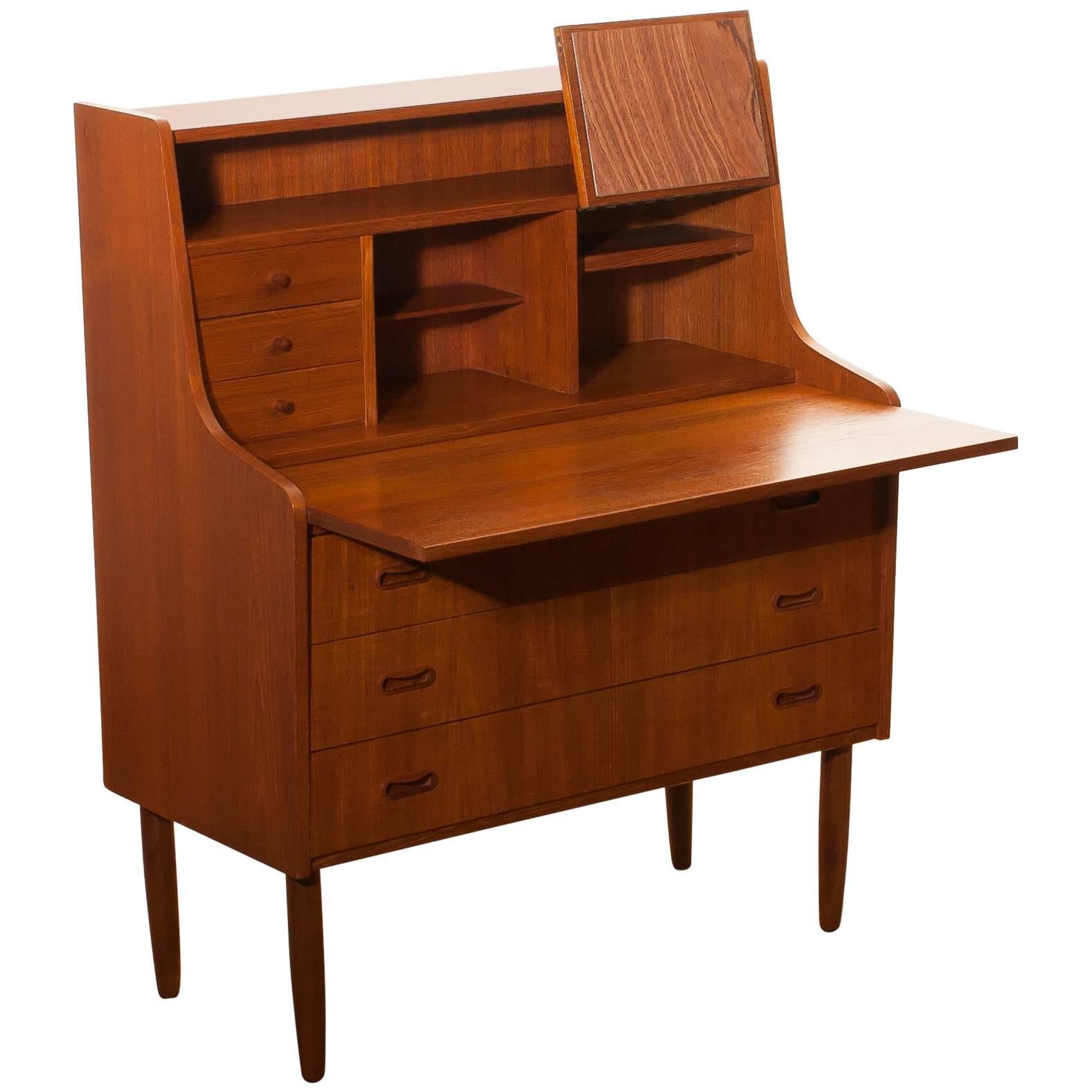 1950s, Teak Secretaire or Dressing Table in Style of Peter Hvind