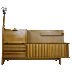 Retro French Design Solid Oak Sideboard by Guillerme et Chambron