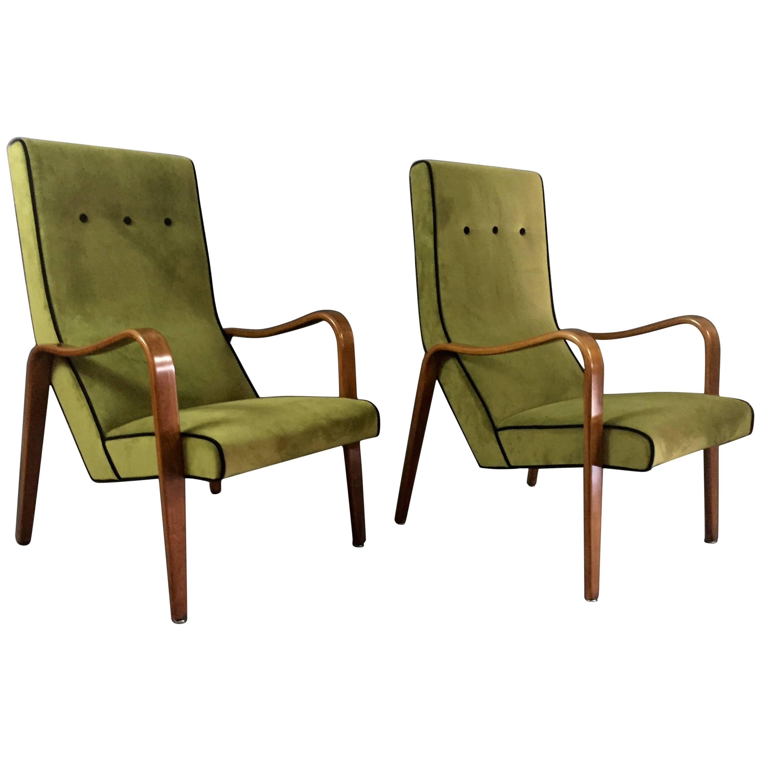 1950s Thonet USA Bentwood Lounge Chairs
