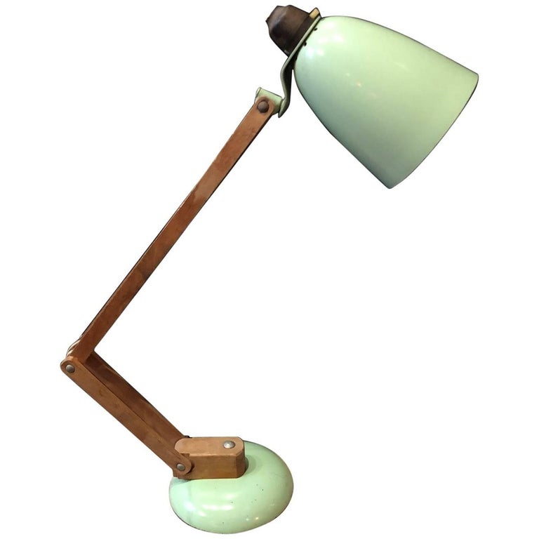 Vintage Midcentury Maclamp Anglepoise Lamp in Green Designed by Terence Conran For Sale at 1stDibs