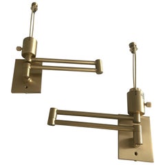 Hansen Brass Swing Arm Lamps for Hinson & Co.