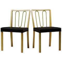Pair of Side Chairs “Margareta” Designed by Axel Einar Hjorth for NK, Sweden