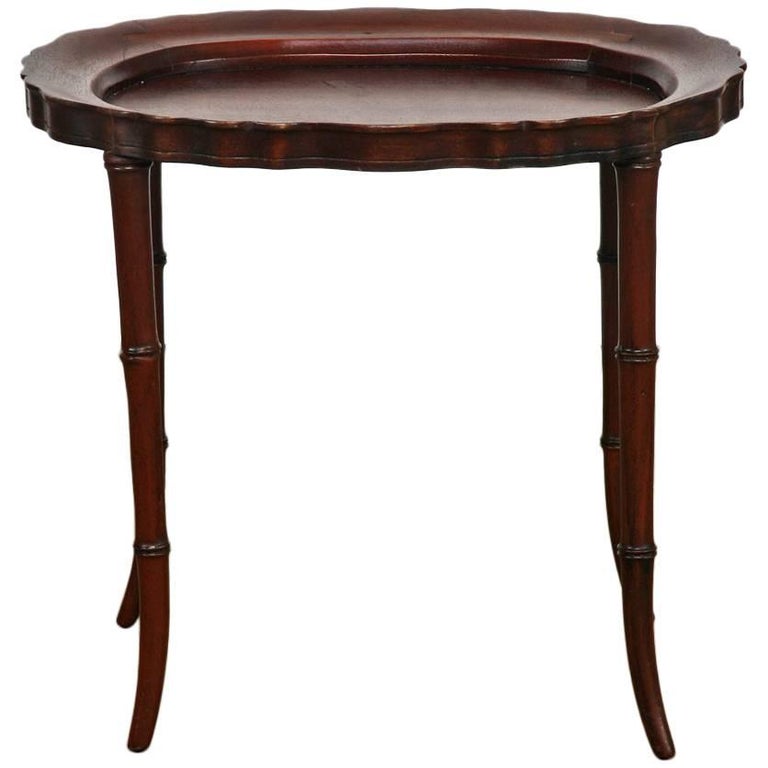 Etched Lacquered Wood Tray Mahogany Red over Black main image 0