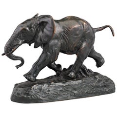 Senegalese Elephant Bronze Sculpture by Antoine-Louis Barye