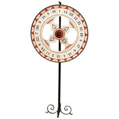 Folk Art Standing Carnival Game Wheel from Santa Monica Pier