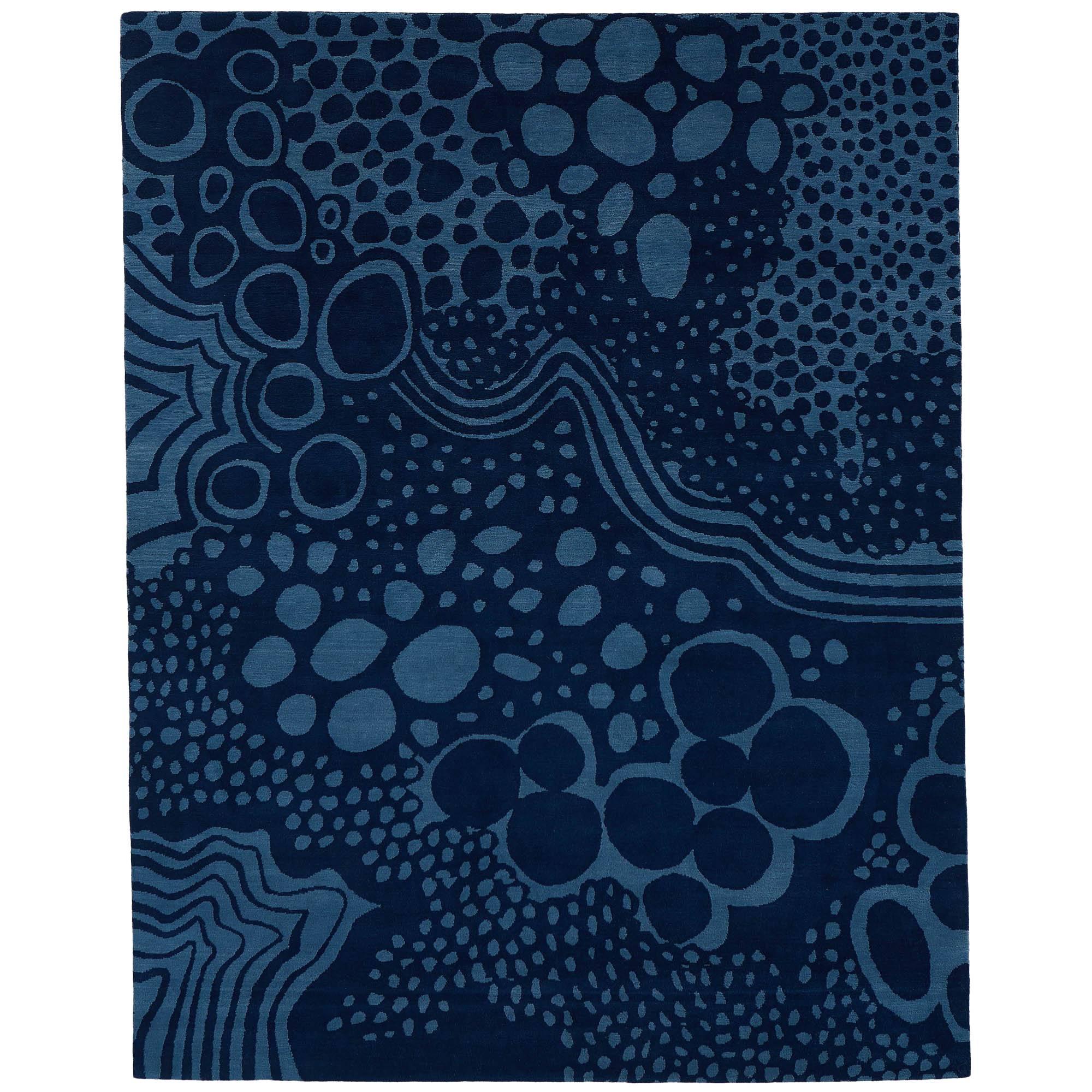 Angela Adams Glacier, Blue Area Rug, 100% New Zealand Wool, Hand-Knotted, Modern For Sale