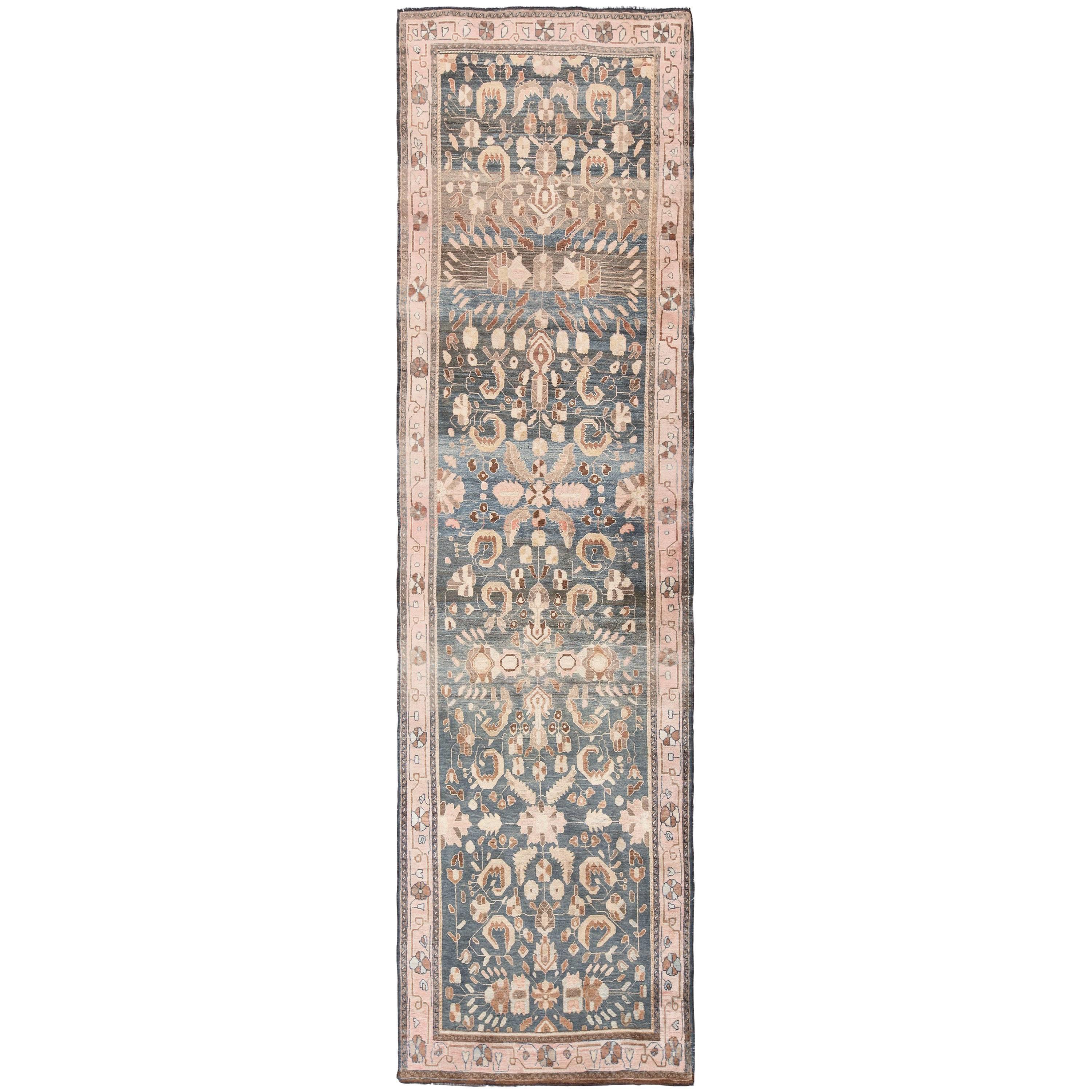 Antique Khorassan Persian Runner Rug. Size: 3 ft 6 in x 12 ft 10 in 