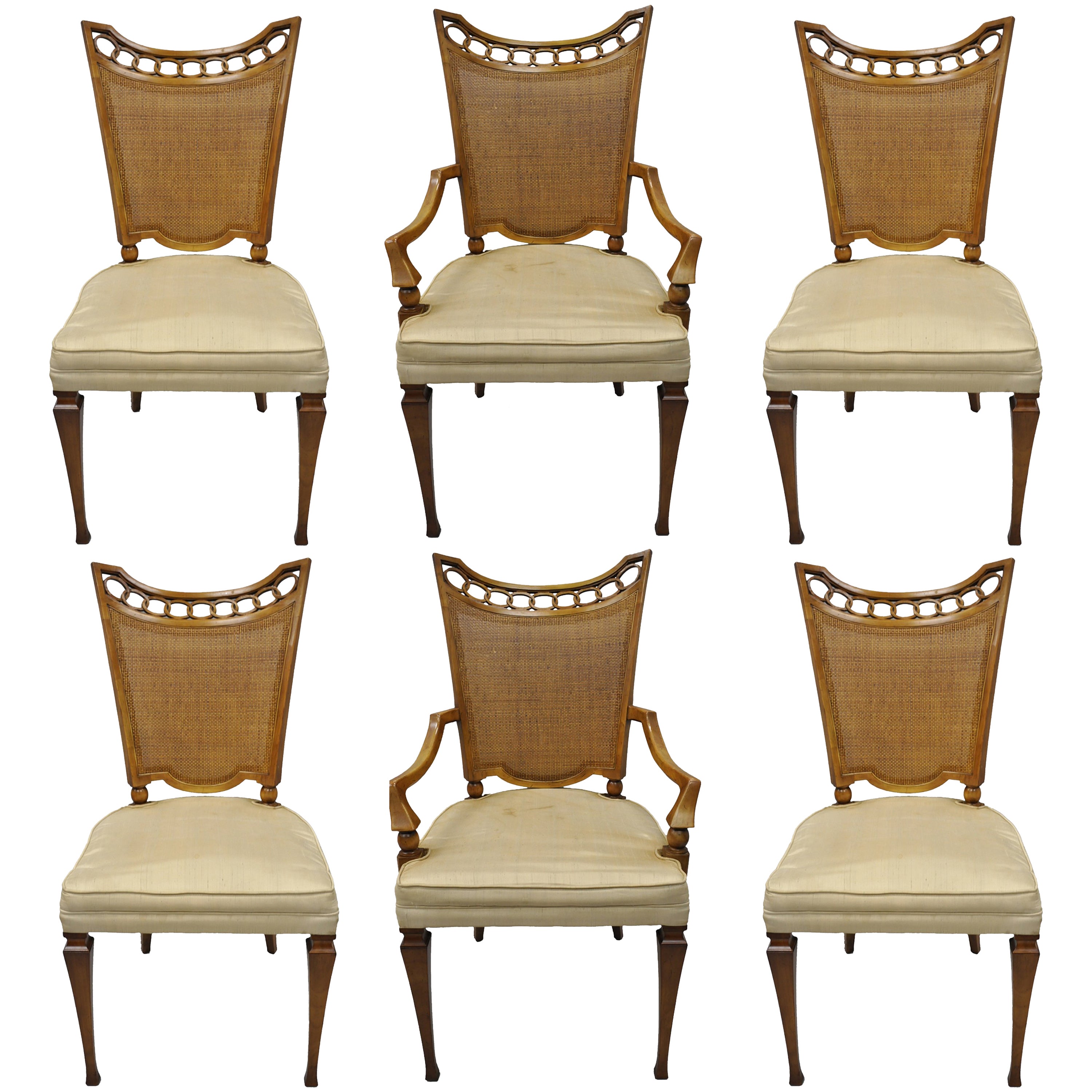 Set Of Six Hollywood Regency Style Dining Chairs In The Set Of Six Hollywood Regency Style Dining Chairs In The