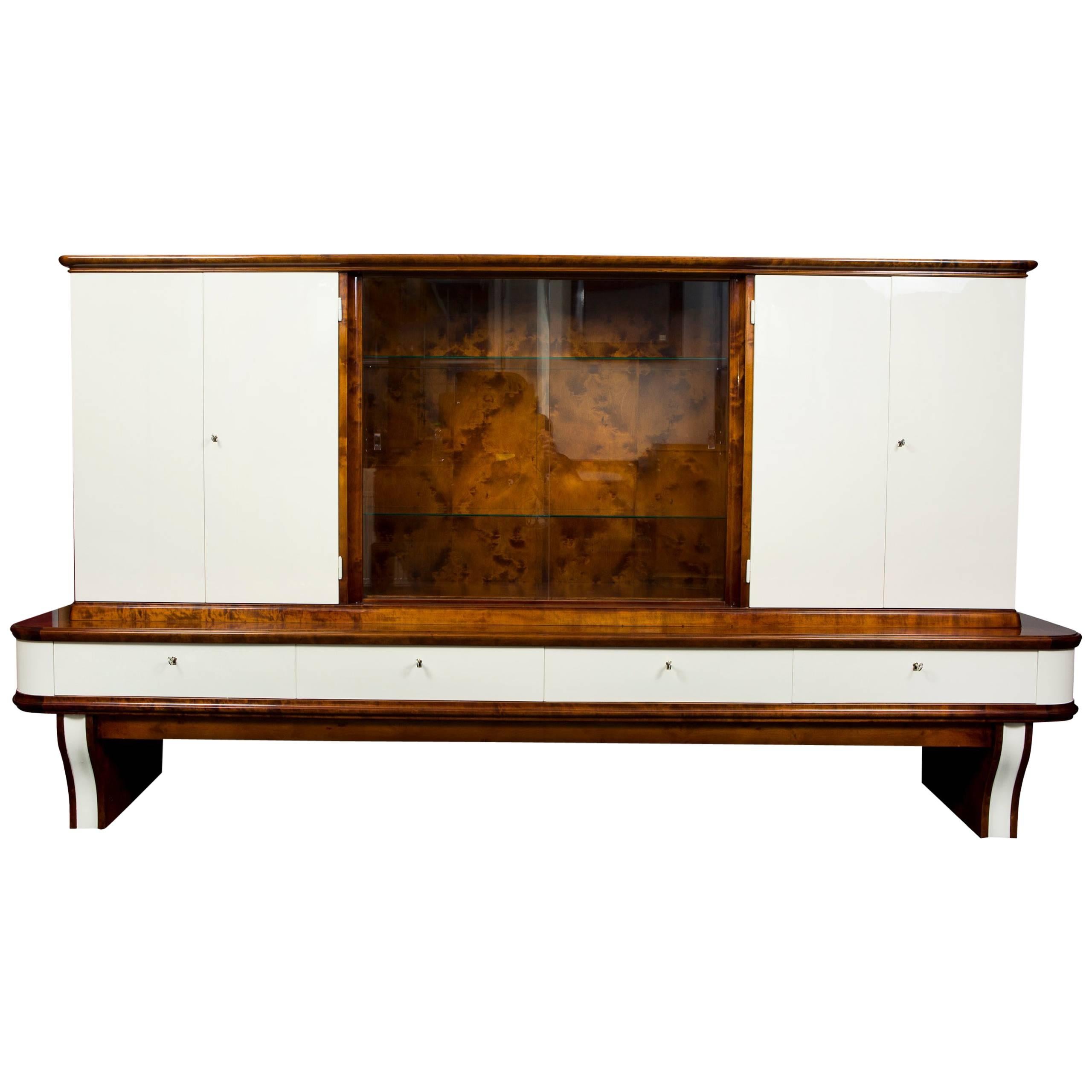 Art Deco Large Walnut Display For Sale at 1stDibs