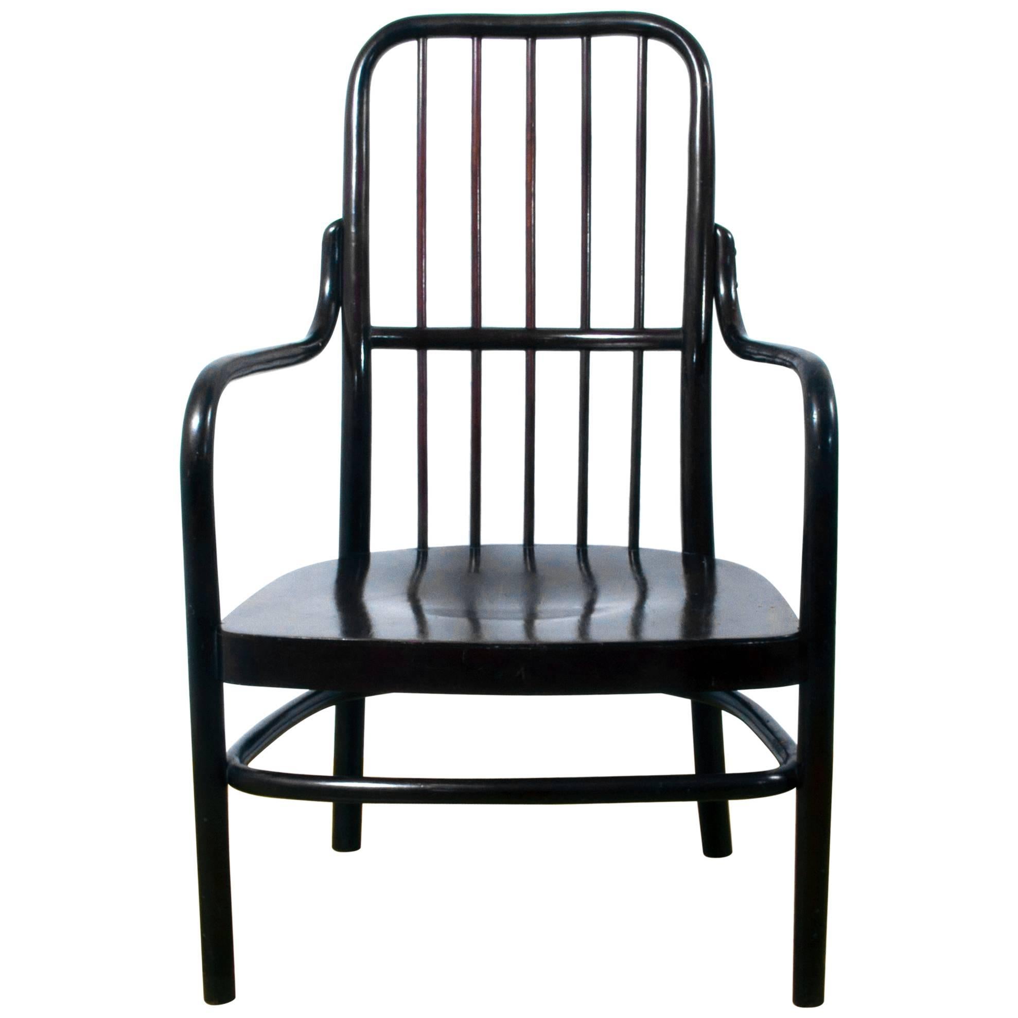 Thonet No. A63/F by Josef Frank Bentwood Lounge or Low Armchair Art Deco For Sale