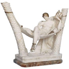 Art Deco Alabaster Sculpture by Fiaschi