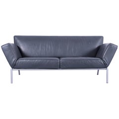 COR Designer Sofa Anthracite Grey Leather Couch Function Modern Made in Germany