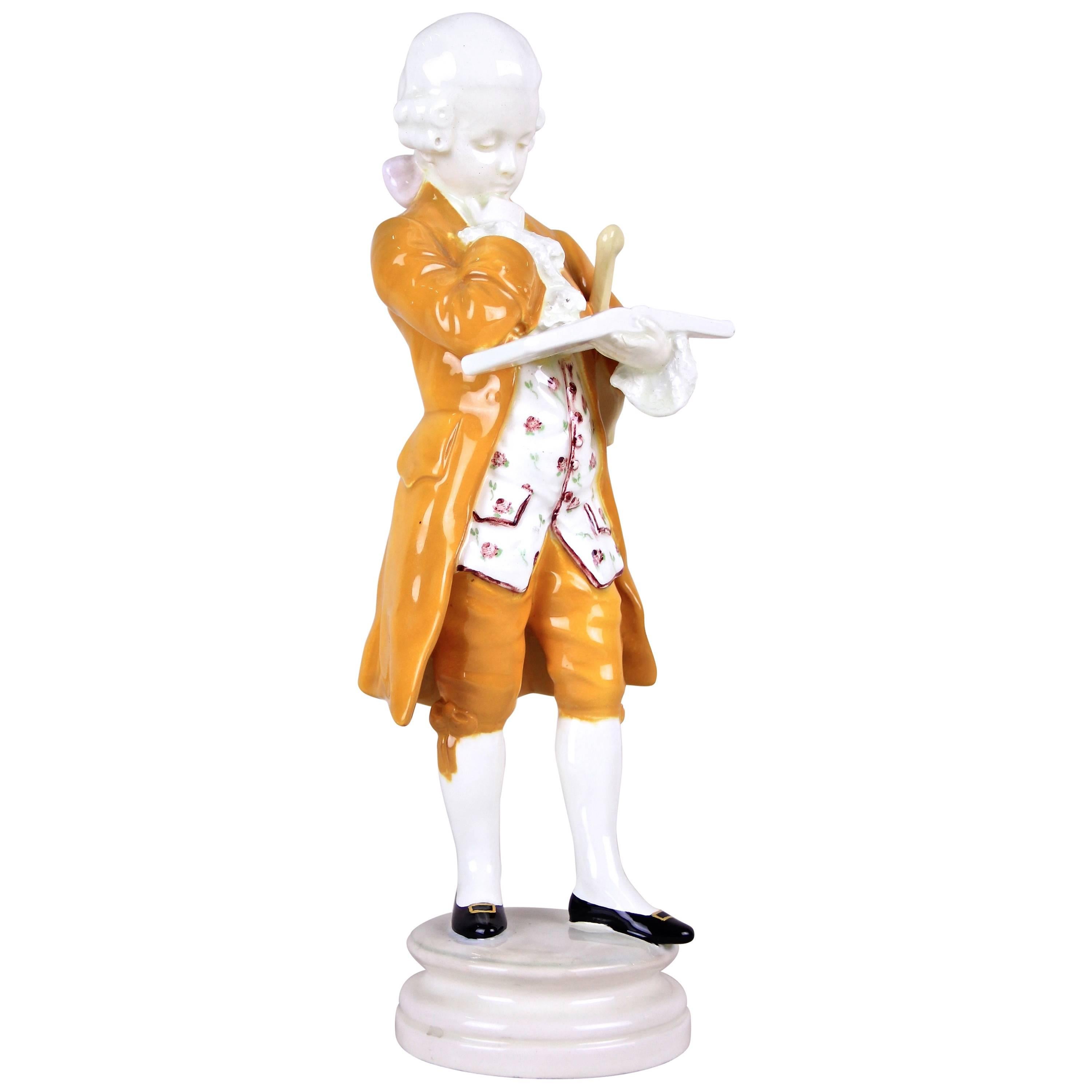 Ceramic Figurine Mozart by Goldscheider, Vienna, circa 1915