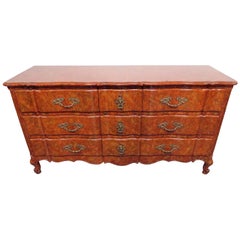 Don Rousseau French Provincial Louis XV Style Faux Finished Triple Dresser