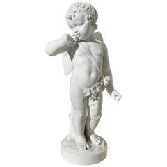 Early 19th Century Bisque Porcelain of Cupid with Arrows