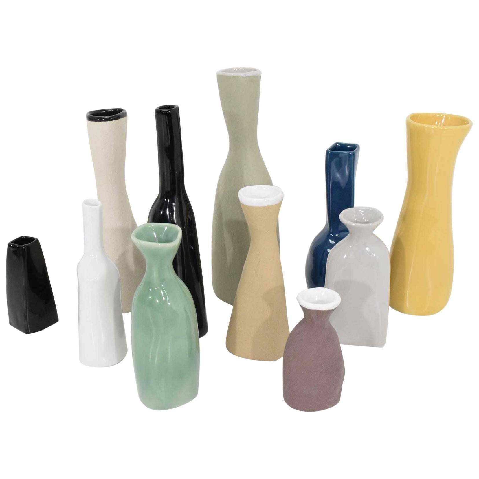 Set of 11 Ceramic Vases by Luna Garcia