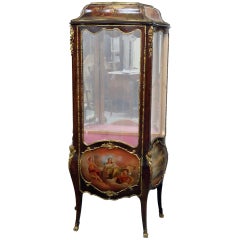 Fine Vernis Martin Rococo Louis XV Style Vitrine in the Manner of Linke