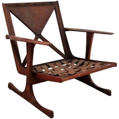 Vintage Sled Base Lounge Chair by Selig Denmark