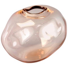 New Limited Edition Arcade Murano Glass Vase in Pale Apricot 