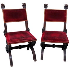 Pair of Victorian Griffin Lolling Chairs