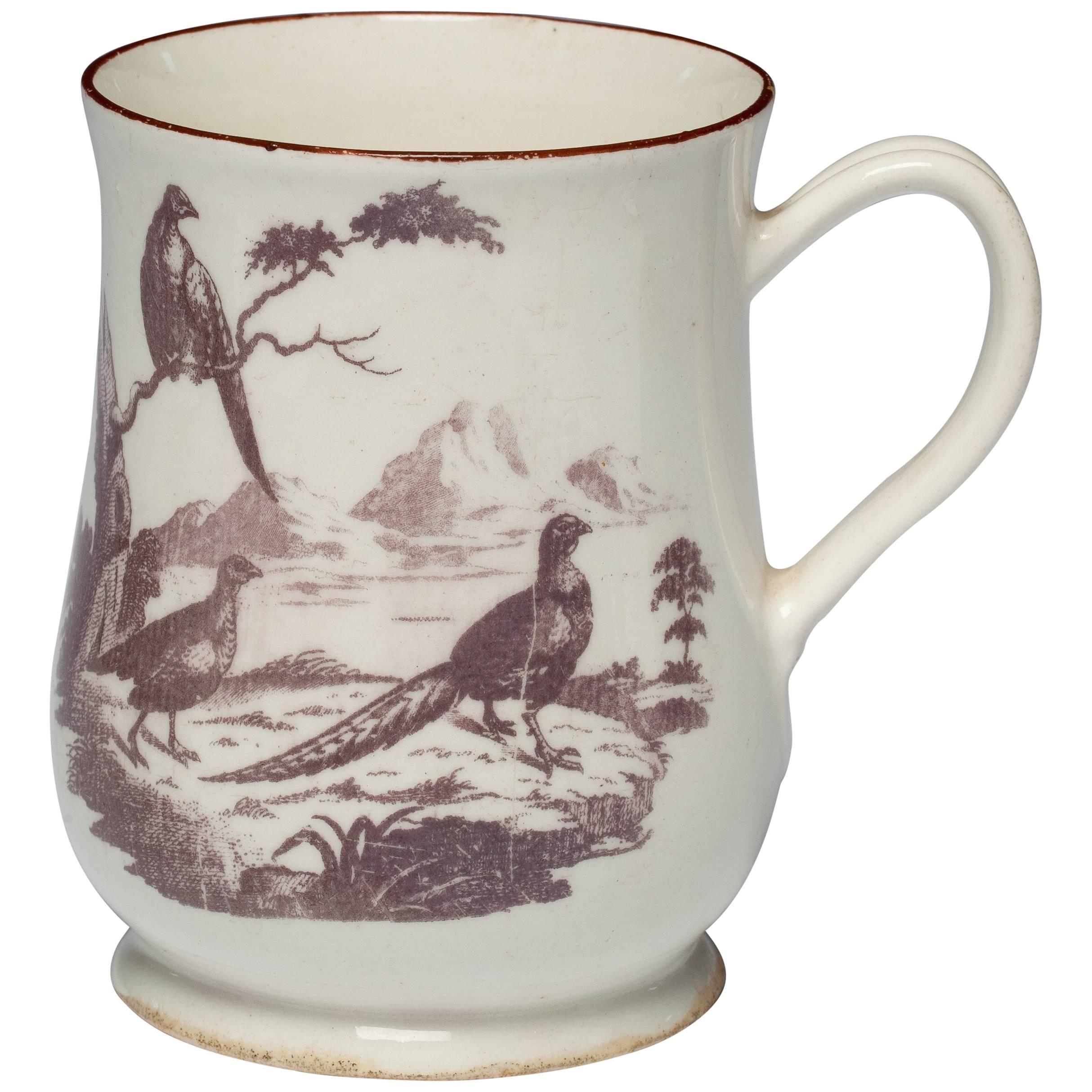 Tankard with Printed Decoration, Bow Porcelain Factory, circa 1758 For Sale
