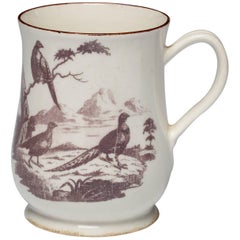 Antique Tankard with Printed Decoration, Bow Porcelain Factory, circa 1758