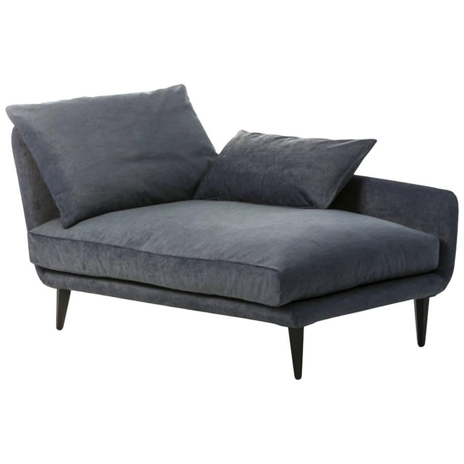 "Sister Ray" Left/Right Goose Down Cushions Chaise Longue by Moroso for Diesel For Sale