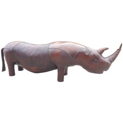 Très grand banc original Rhinoceros en cuir de Valenti