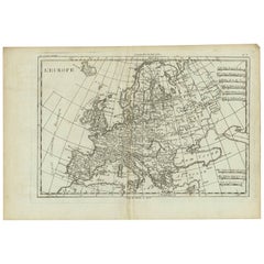 Mapa antiguo de Europa por R. Bonne, 1780