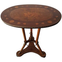 Late 19th Century French Marquetry Tilt-Top Table