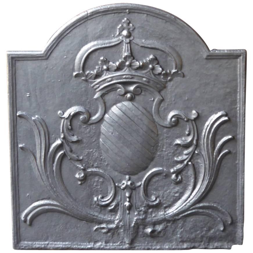 18th Century French 'Coat of Arms' Fireback
