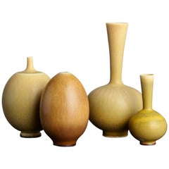 Berndt Friberg Stoneware Miniature Vases, Sweden, 1958-1968